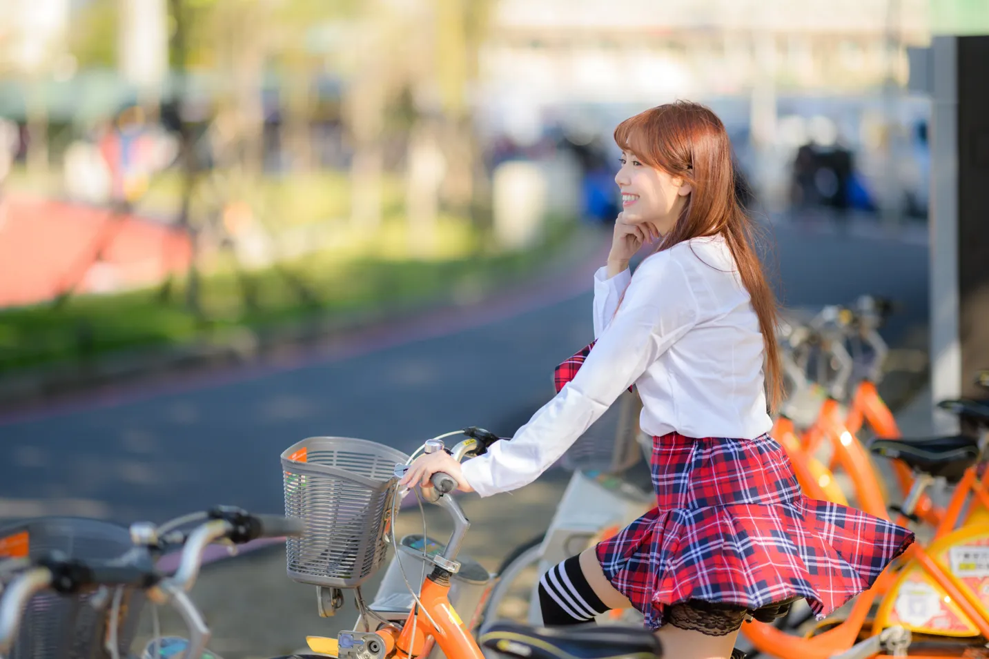 [Mzsock] NO.233 Student uniform high heels street photography#[105P]-33